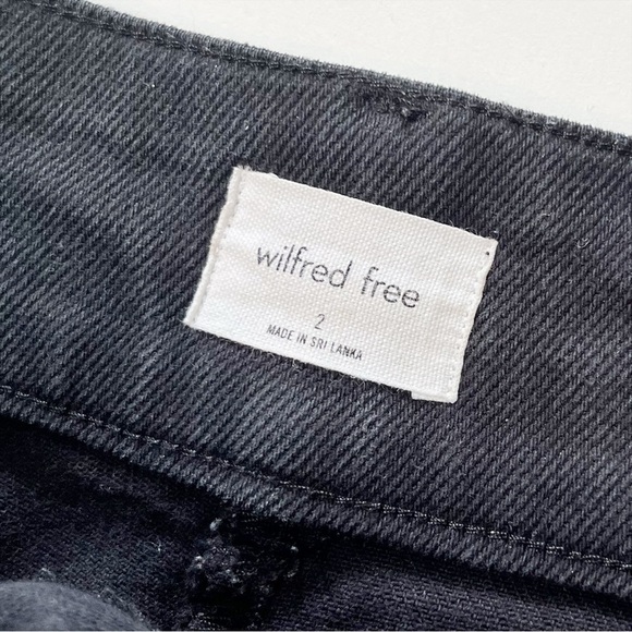 Aritzia Wilfred Free Modern Cargo Pants 2 black pockets tapered high rise waist - Picture 7 of 12